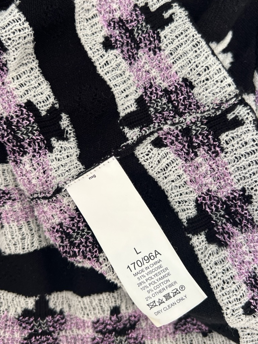 Kate Spade marker floral Black Knit Puff Sleeve Sweater - Picture 3 of 4